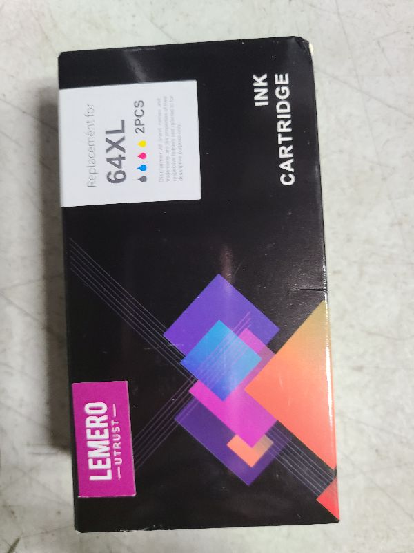 Photo 1 of 64xl Ink Cartridge Combo Pack for HP Ink 64 Replacement for HP 64xl Ink Black and Color Work with HP Envy Inspire 7900e 7255e Envy 7855 Tango Series Black Tri-Color for HP 64 Ink cartridges 2Packs