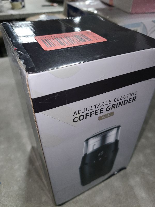Photo 1 of SHARDOR Adjustable Coffee Grinder Electric, Super Silent Electric Coffee Bean Grinder with Time-Memory Adjustment and Multi-Functional Stainless Steel Cup for Spices, Herbs, and Nuts Grinding, Gray