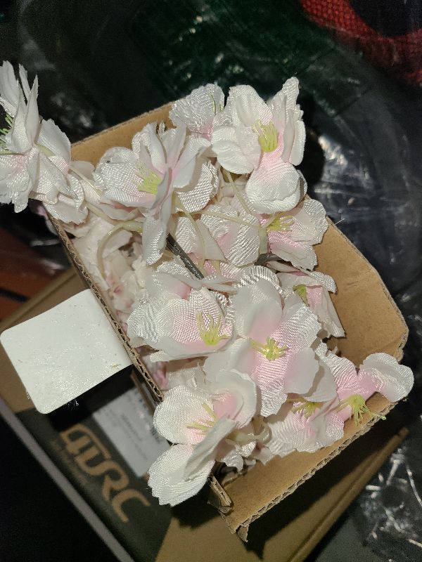Photo 1 of Sggvecsy Cherry Blossom Garland Artificial Cherry Flower Vines 2 Pack Hanging Silk Flowers Garland for Home Wedding Garden Party Arch Office Decor (Pink)