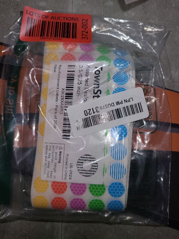 Photo 1 of 2000 Pack, Hole Reinforcement Stickers Labels - 0.25", 20 Assorted Designs