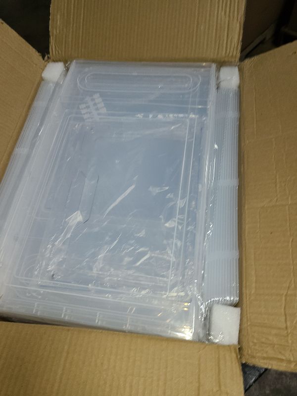 Photo 1 of 12 Pack Thicken & Sturdy Clear Shoe Storage Organizer with Magnetic Door, Shoe Boxes Clear Plastic Stackable for Closet, Shoe Rack for Sneaker Boot Container, Shoe Cabinet Fit up to US Size 12