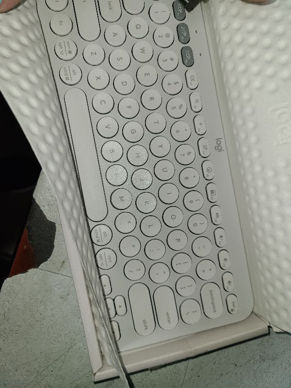 Photo 1 of Logitech Pebble Keys 2 K380s, Multi-Device Bluetooth Wireless Keyboard with Customizable Shortcuts, Slim and Portable, Easy-Switch for Windows, macOS, iPadOS, Android, Chrome OS - Tonal White