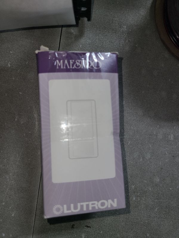 Photo 1 of Lutron Maestro Motion Sensor Light Switch for Bathroom, Garage, Laundry Room, and Closet, for Any Light Bulbs, Occupancy and Vacancy Sensor, Single-Pole Only, No Neutral Required, MS-OPS2-WH, White