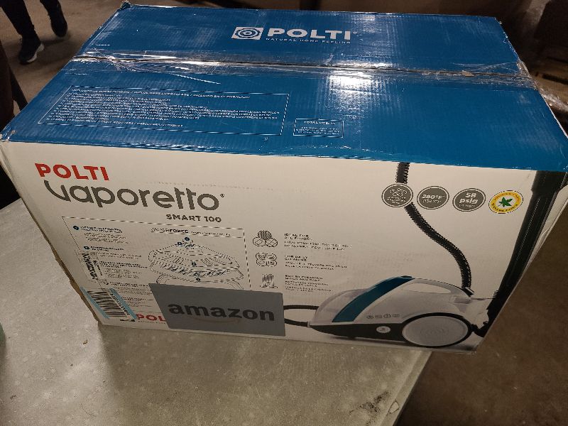 Photo 1 of POLTI Vaporetto Smart 100 Steam Cleaner with Unlimited Steam Technology, Sanitize Floors, Carpets and Surfaces Adjustable High Power Steam Pressure Up to 58 PSI with 10 Accessories 2 Year Warranty