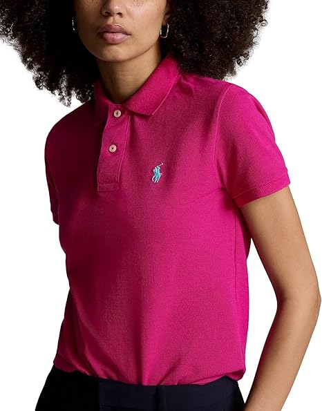 Photo 1 of Polo RL Women's Classic Fit Mesh Pony Shirt - Rl Pink Sky - SIZE SMALL