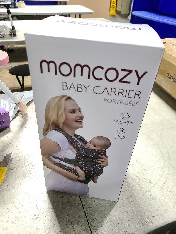 Photo 1 of Momcozy Baby Carrier - Ergonomic, Cozy and Lightweight Carrier for 7-44lbs, Effortless to Put On, Ideal for Hands-Free Parenting, Enhanced Lumbar Support, Purehug for Infant to Toddler, Black