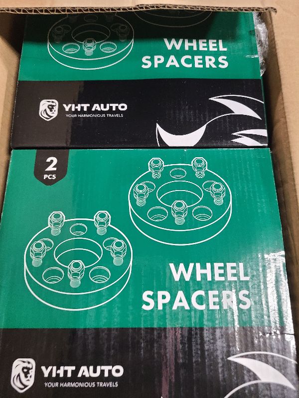 Photo 1 of YHTAUTO 5x120 Wheel Spacers 30 mm Compatible with 1974-2016 BMW 1/3/5/6/7/8/M3/M5/M6/Z3/Z4/Z8 Series Tire Spacers w/ M12x1.5 & 10.9 Grade Studs, 72.56 mm Hub Bore 5 Lug 4PCS Black Wheel Spacer