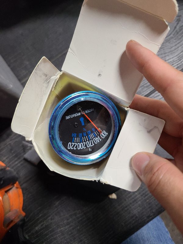 Photo 1 of 2'' inch 52mm Pointer Electrical Mechanical Car Water Temp Temperature Gauge Celsius & Fahrenheit Black Face Meter with Sensor 1/8NPT
