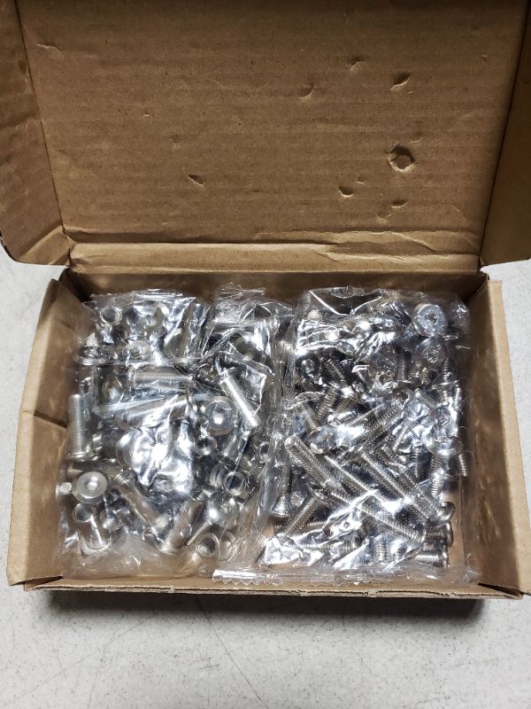 Photo 1 of Xrfoiniu 50 Sets Silver Metric Hex Screw Bit Set - M6x30mm Metal Deck Screws for Furniture Screw Socket Cover Bolt, Wood Socket Cap Bolts Kit, Assorted Nuts and Bolts