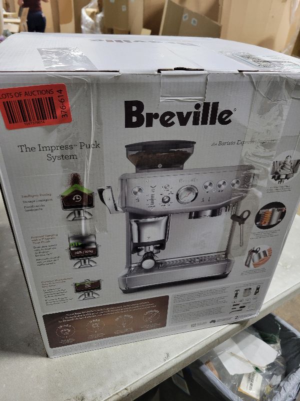 Photo 1 of Breville Barista Express Impress Espresso Machine BES876BSS, Brushed Stainless Steel