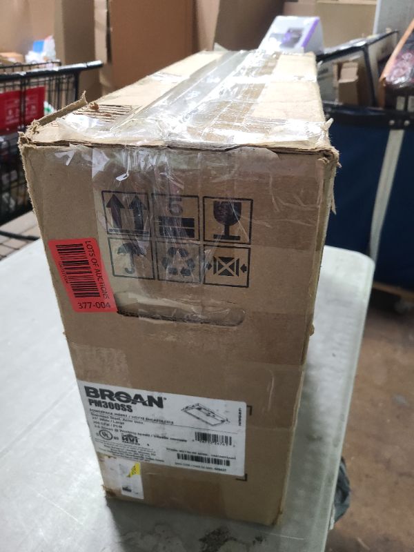 Photo 1 of Broan-NuTone PM300SS Custom Power Pack Range Hood Insert with 2-Speed Exhaust Fan and Light, 300 Max Blower CFM, Stainless Steel, 21-Inch Built