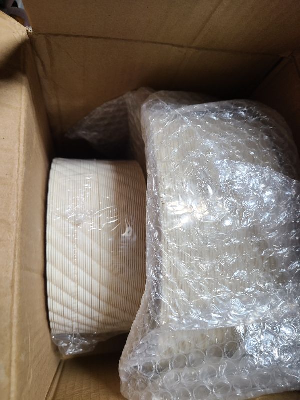 Photo 1 of U-QE 100 Piece Ivory Scalloped Plastic Plates for Party with Gold Rim - Plastic Party Plates Disposable Heavy Duty - High End Disposable Plates Include 50pcs Dinner Plates 9"&50pcs Dessert Plates 6.5"