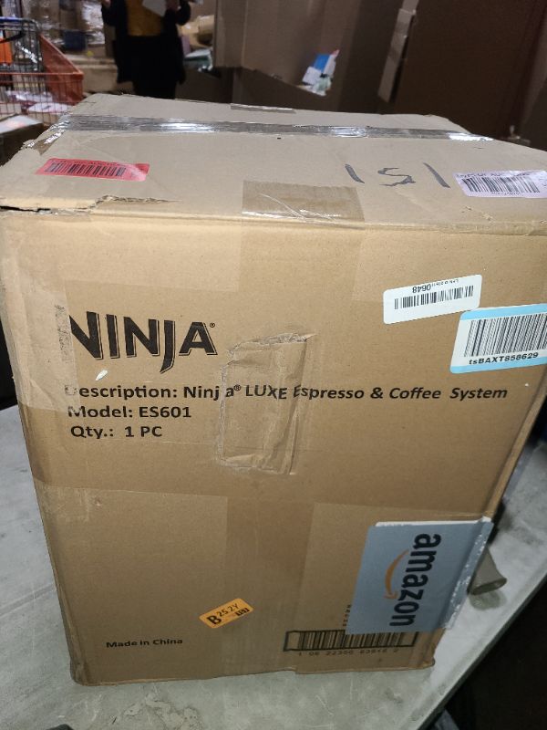 Photo 1 of Ninja Espresso Machine, Luxe Café Premier Series, Drip Coffee Maker and Rapid Cold Brew, Integrated Grinder, Assisted Tamper, Hands-Free Frother, for Cappuccinos and Lattes, Dairy or Non-Dairy, ES601