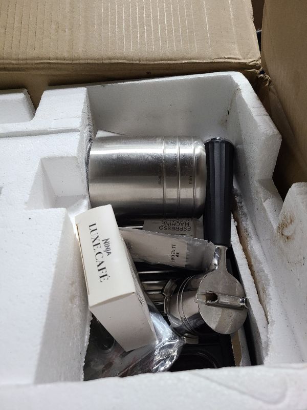Photo 1 of Ninja Espresso Machine, Luxe Café Premier Series, Drip Coffee Maker and Rapid Cold Brew, Integrated Grinder, Assisted Tamper, Hands-Free Frother, for Cappuccinos and Lattes, Dairy or Non-Dairy, ES601