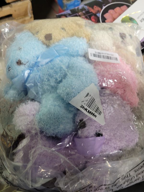 Photo 1 of Zomiboo 7 Packs 14 Inch Plush Bear Stuffed Animals Plush Soft Cute Stuffed Dolls Birthday Party Decorations(Bright Colors)
