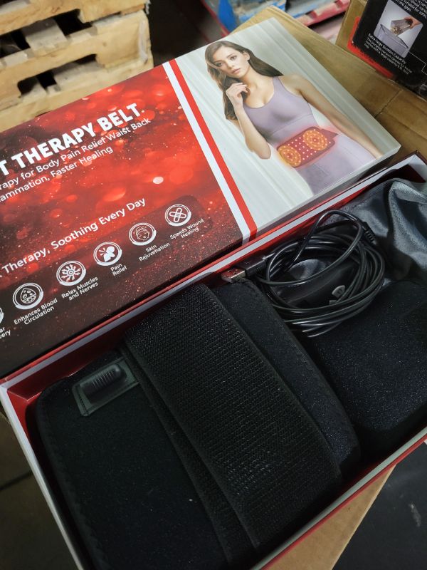 Photo 1 of Red Light Therapy Belt, Infrared Light Therapy for Body, Wearable Wrap with Timer for Back Shoulder Waist Muscle Pain Relief, Improve Joint Inflammation, Red Light Therapy for Body