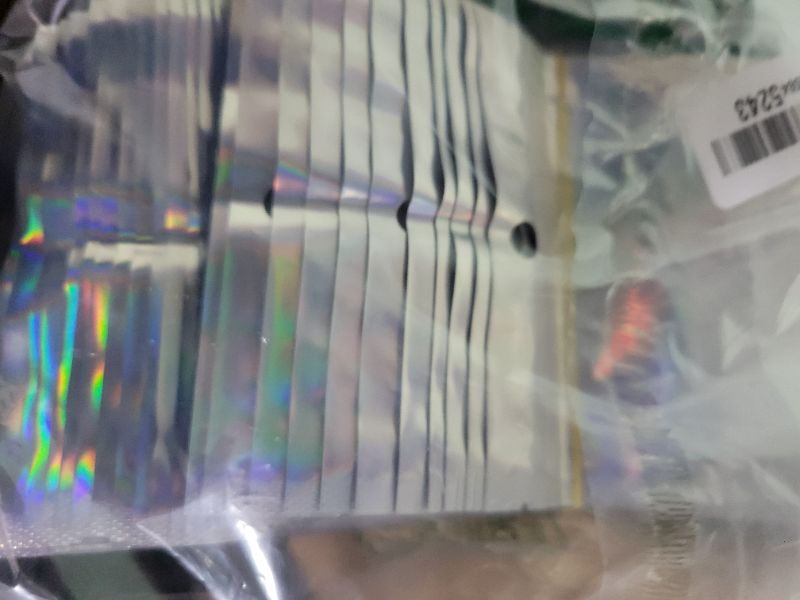 Photo 1 of 100 Pcs Holographic Resealable Packaging Bags for Small Business Supplies, Cute Small Color Smell Proof Foil Pouch Plastic Baggies for Lip Gloss Soap Party Food Storage (4x6 inch)