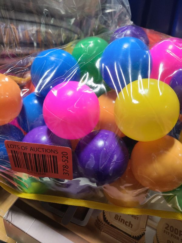 Photo 1 of Hovenlay Ball Pit Balls Phthalate Free BPA Free Crush Proof Plastic - 7 Bright Colors in Reusable Play Toys for Kids with Storage Bag
