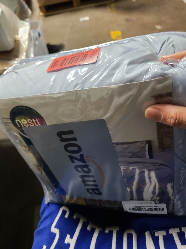 Photo 1 of Joysoul California King Size Down Comforter - All Season Ultra Soft Goose Down & Feather Fiber Fill, Luxury Hotel Blue Duvet Insert with Corner Tabs (108" X 94")