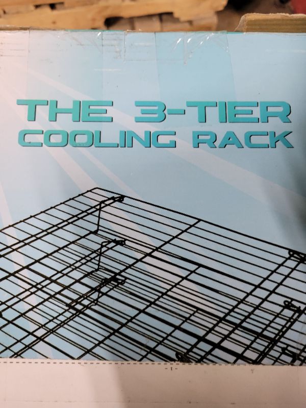 Photo 1 of 3 Tier Stackable Cooling Rack for Batch Cooling Cookie, Pizza, Cake-15.8”x 10”- Heavy Duty Cooling Racks for Cooking and Baking, Oven and Dishwasher Safe Baking Supplies-Black