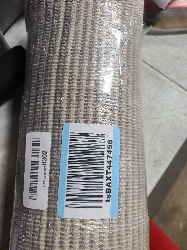 Photo 1 of Rugs USA x Lauren Liess Boxelder Checked Cotton Area Rug, 3x5, Grey