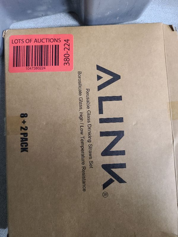 Photo 1 of ALINK Short Glass Straws, 6 in x 10 mm Clear Straws for Cocktails, Whiskey, Coffee, Pack of 8 with Cleaning Brush