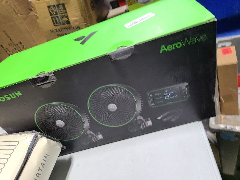 Photo 1 of VIVOSUN 2-Pack AeroWave E6 Black, GrowHub Controller E42A & USB-C Splitter Kit, Grow Tent Clip-on Fan 6” with EC Motor, Smart Environmental WiFi-Controller & Compatible 2-in-1 Type C Splitter