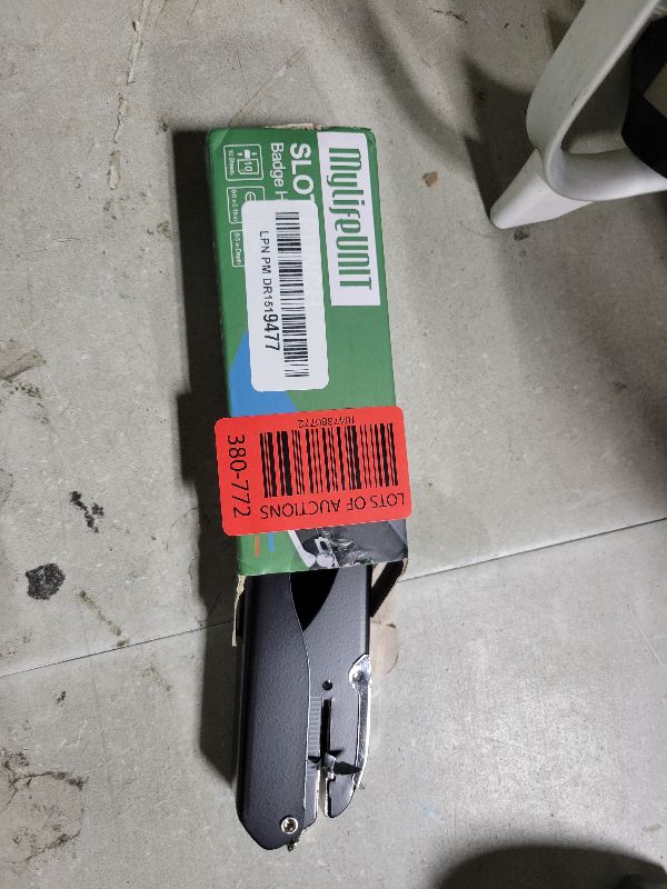 Photo 1 of MyLifeUNIT Badge Hole Punch, Slot Puncher for Id Card, PVC Slot and Paper, Heavy-Duty Hole Punch for Pro Use