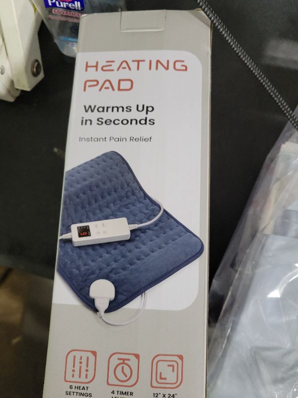 Photo 1 of Heating Pad for Back Pain Relief & Cramps, KOT Heating Pads with Auto Shut Off Large, 6 Heat Settings Electric Heated Pad, Gifts for Women, Gifts for Men, 12" x 24"