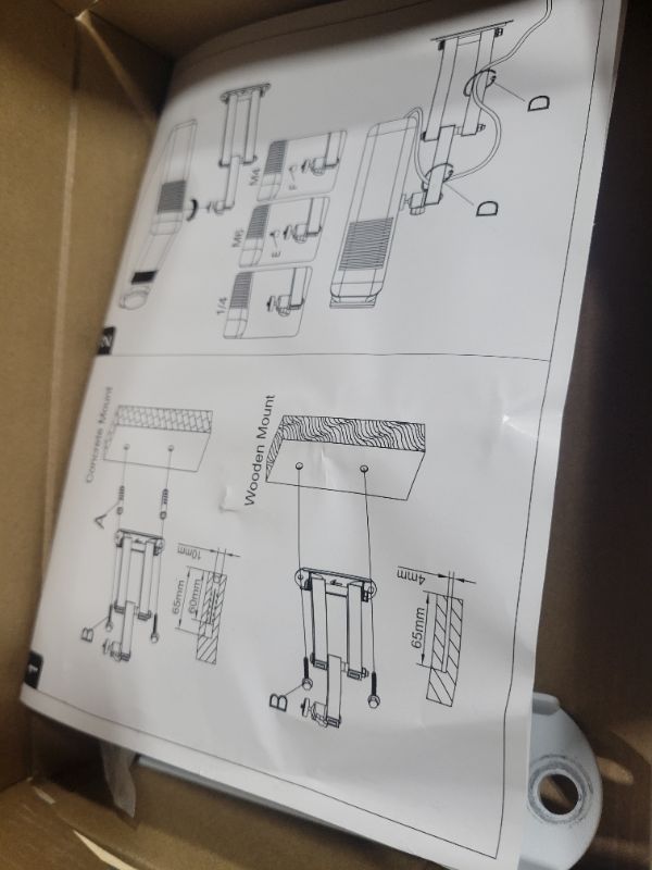 Photo 1 of suptek Foldable Projector Wall Mount Universal Adjustable Wall Projector Mount 1/4" M4 M6 Screw Size, White, MA1330YTW