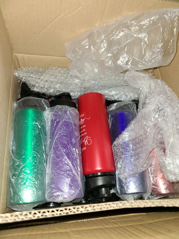 Photo 1 of Bokon 24 Pack Thank You Inspirational Gifts Reusable Aluminum Water Bottle Lightweight Leakproof Metal Sports Water Bottle with Lid for Gym Camping Hiking(25 oz)