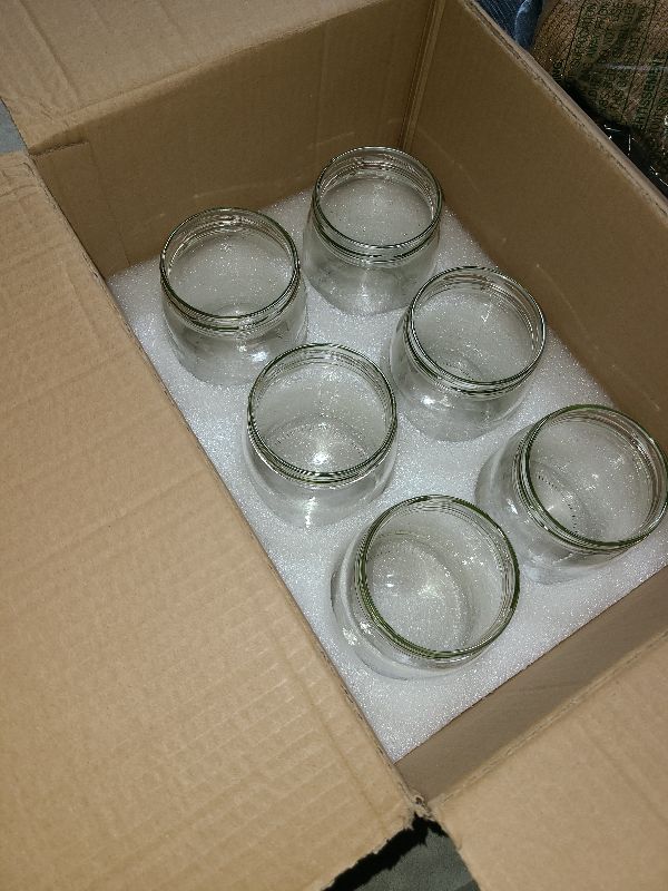 Photo 1 of eleganttime Blue Mason Jars Wide Mouth,6 Pack Cobalt Blue Colored Mason Jars 32 oz for Canning, Pickling, Storage, DIY Crafts & Décor