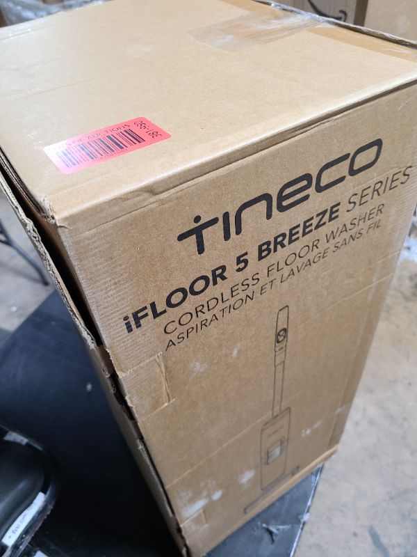 Photo 1 of Tineco iFLOOR 5 Breeze Complete Wet Dry Vacuum Cordless Floor Washer, One-Step Cleaning for Hard Floors, Edge Clean, Auto Self-Cleaning, Lightweight & Cordless Design