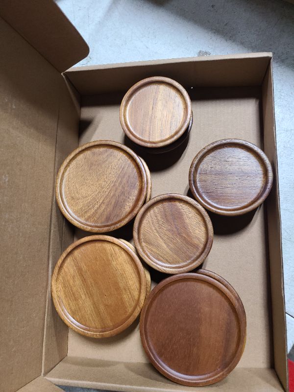 Photo 1 of 6 Regular Mouth and 6 Wide Mouth Wooden Mason Jar Lids for Ball/Mason Jars, Reusable Acacia Wood Mason Jar Lids with Airtight Silicone Seal Perfect for Dry Food Storage (6PCS-Regular + 6PCS-Wide)