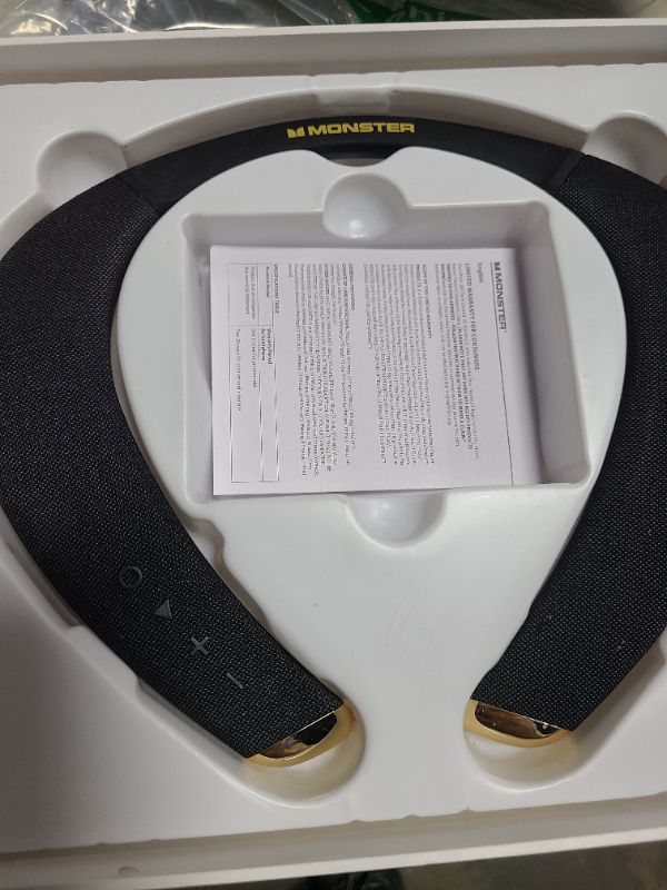 Photo 1 of Monster Boomerang Petite Neckband Bluetooth Speakers, Neck Speaker with 15H Playtime, aptX High Fidelity 3D Stereo Sound, Low Latency, Built-in Mic, IPX5 Waterproof Wearable for Home Outdoor