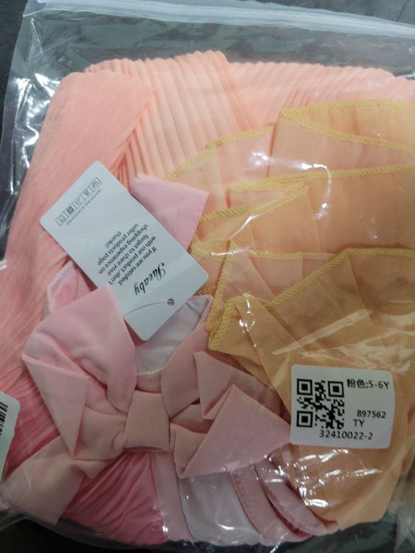 Photo 1 of 5T Girls Clothes Toddler Girl Pink Orange Tulle Dress Ombre Sleeveless Sundress Toddler Princess Outfits Kids Summer Dresses for Girls Size 5 6
