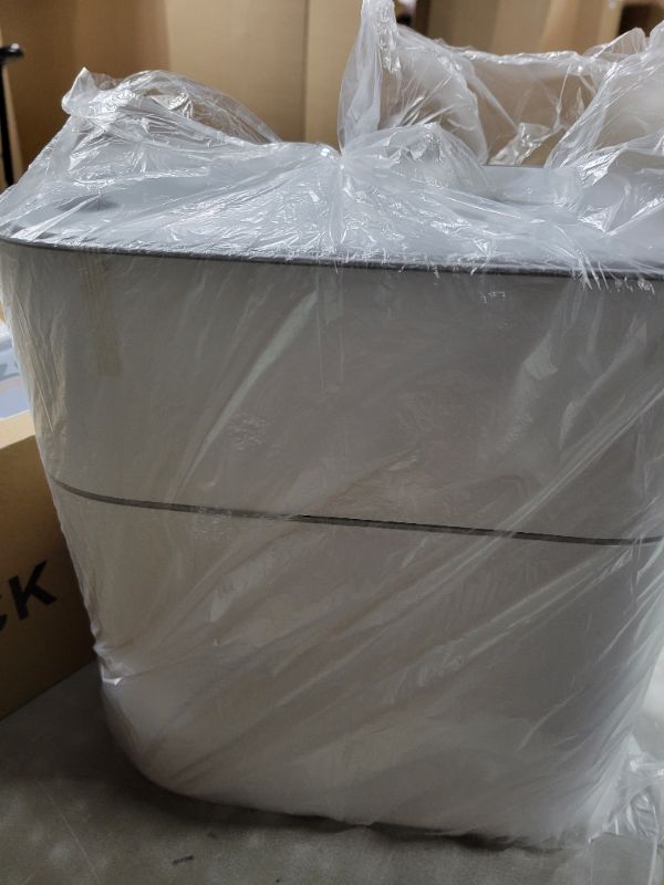 Photo 1 of JOYBOS Trash Can with Lid Automatic Garbage Can, 3.8 Gallon Slim Small White Plastic Smart Trash Bin, Narrow Motion Sensor for Bedroom, Bathroom, Toilet Office