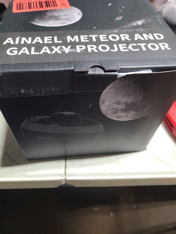 Photo 1 of Ainael Galaxy Projector, Star Projector Planetarium Night Light Lamp Ceiling Space Starry Sky Projector with Light Strip Meteor and Galaxy Projector for Kids Bedroom Birthday Christmas Gift (Black)