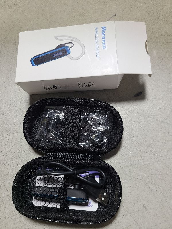 Photo 1 of Bluetooth Headset, Wireless Bluetooth Earpiece w/ 18 Hours Playtime and Noise Cancelling Mic,Ultralight Earbud Headphone Hands-Free Calls for iPhone Tablet Samsung Android Cell Phones Truck Driver