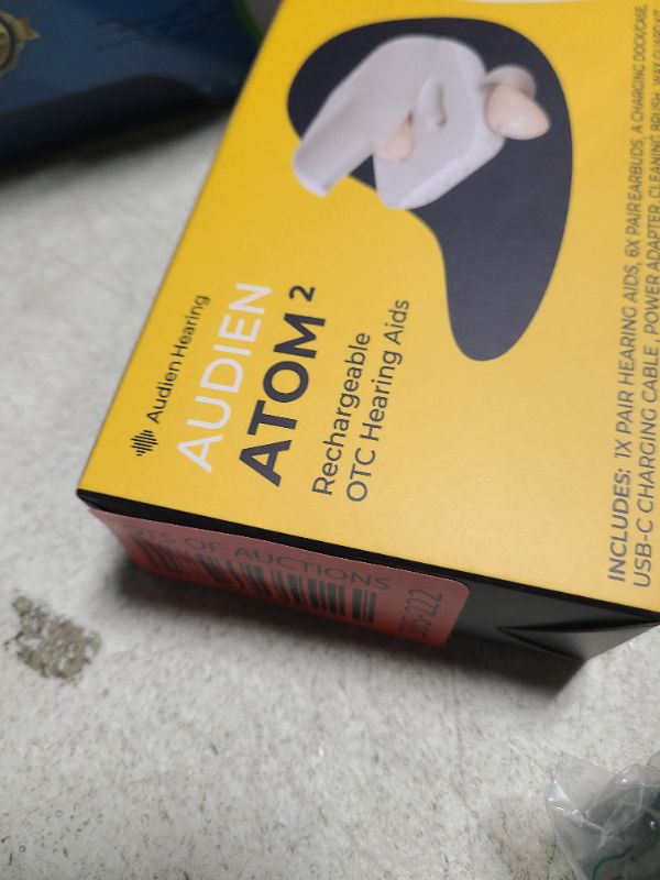 Photo 1 of Audien ATOM 2 Wireless Rechargeable OTC Hearing Aid, Premium Comfort Design and Nearly Invisible