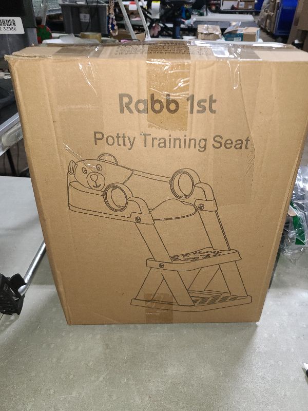 Photo 1 of Rabb 1st Potty Training Seat, Upgrade Toddler Toilet Seat for Kids Boys Girls, 2 in 1 Potty Training Toilet, Splash Guard Anti-Slip Pad Step Stool