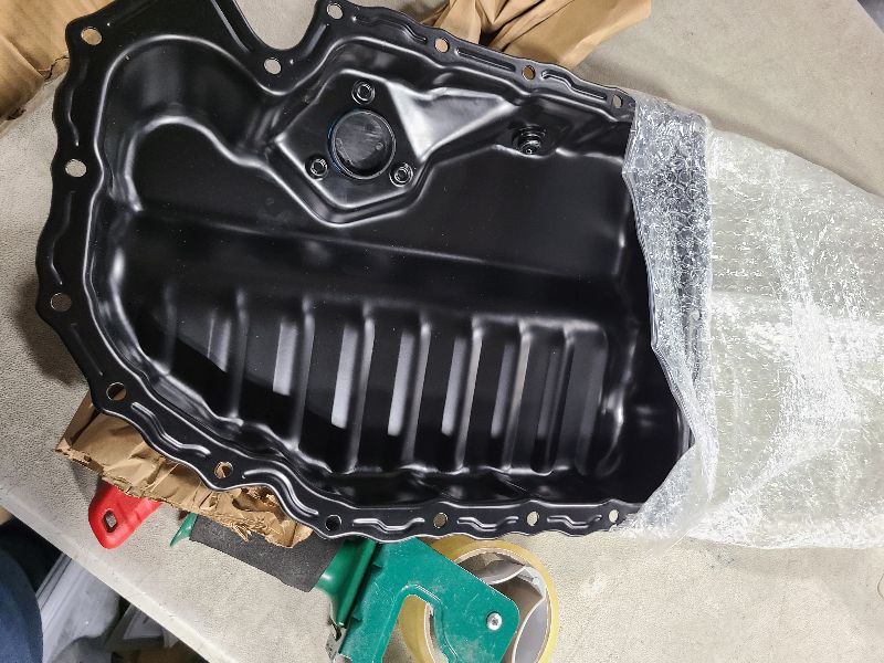 Photo 1 of A-Premium Lower Engine Oil Pan Sump with Drain Plug Compatible with Volkswagen Jetta, Passat, Passat CC, Golf, Tiguan, Beetle, CC, Eos & Audi A3, A3 Quattro, Q3, Q3 Quattro, TT, TT Quattro, 1.8L 2.0L