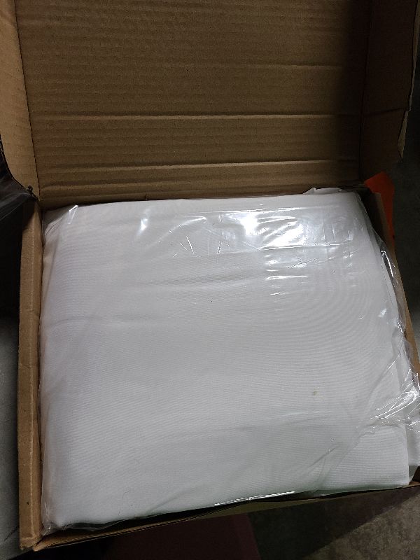 Photo 1 of Amazon Basics Lightweight Super Soft, Wrinkle-Free, Easy Care Microfiber 4-Piece Bed Sheet Set with 14-Inch Deep Pockets, Full, Bright White, Solid