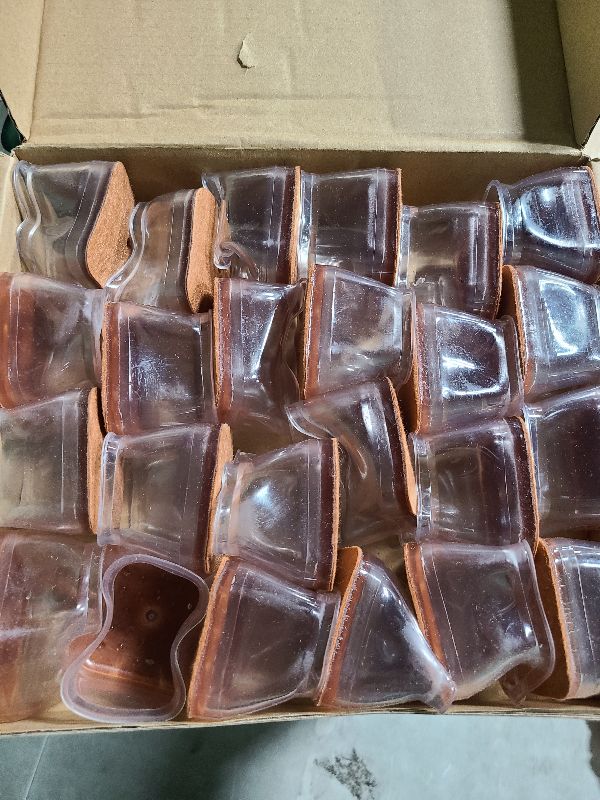 Photo 1 of 24 Pcs Chair Leg Floor Protectors for Hardwood Floors Square Silicone Covers to Protect Wood Tile Floors Felt Pads Furniture Leg Caps Non-Slip Reduce Noise (Fit:1-5/8" to 2")