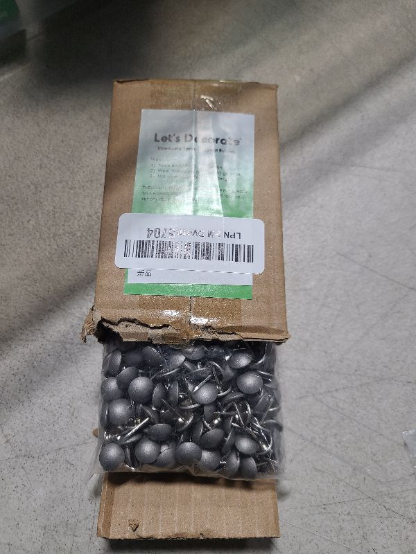 Photo 1 of 500pcs a lot: D11mmxL17mm Sofa Upholstery Tacks Wooden Furniture Decorative Tacks Hobnail Thumb Nails Home DIY Upholstery Nails (Frosted Matte Grey)