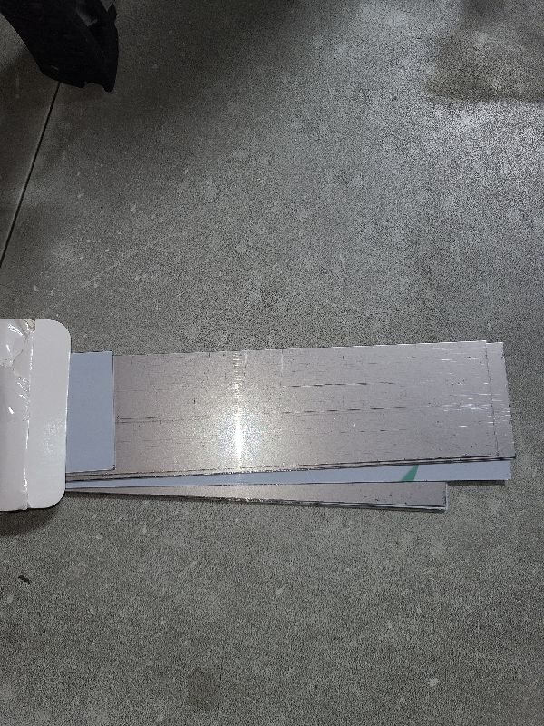 Photo 1 of Amylove 10 Pcs Metal Strips Shim Stock Metal Sheet Shims Gap Filler Trim Strip 0.02'' Thickness(Stainless Steel,2'' Width)