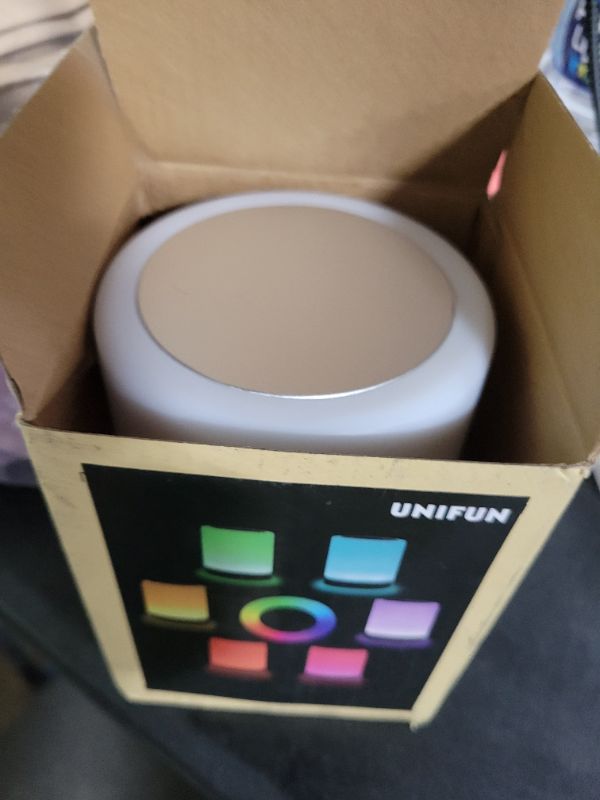 Photo 1 of UNIFUN Night Light, Touch Lamp for Bedrooms Living Room Portable Table Bedside Lamps with Rechargeable Internal Battery Dimmable 2800K-3100K Warm White Light & Color Changing RGB (Regular Size)…