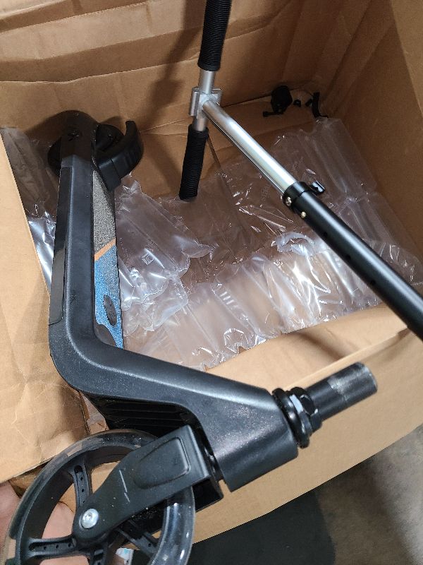 Photo 1 of **NO CHARGER**
LINGTENG Electric Scooter for Kids Age of 6-10, Kick-Start Boost with Adjustable Speed and Height, Flash Wheel & Deck Lights?Black?