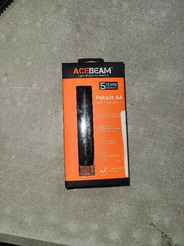 Photo 1 of ACEBEAM Pokelit AA Rechargeable Mini Flashlight with Clip, 550 High Lumens Pocket EDC Flashlight, Super Bright Small Flashlight, 90+ High CRI Led Flashlight for Camping, Hiking, Everyday Use(Black)
