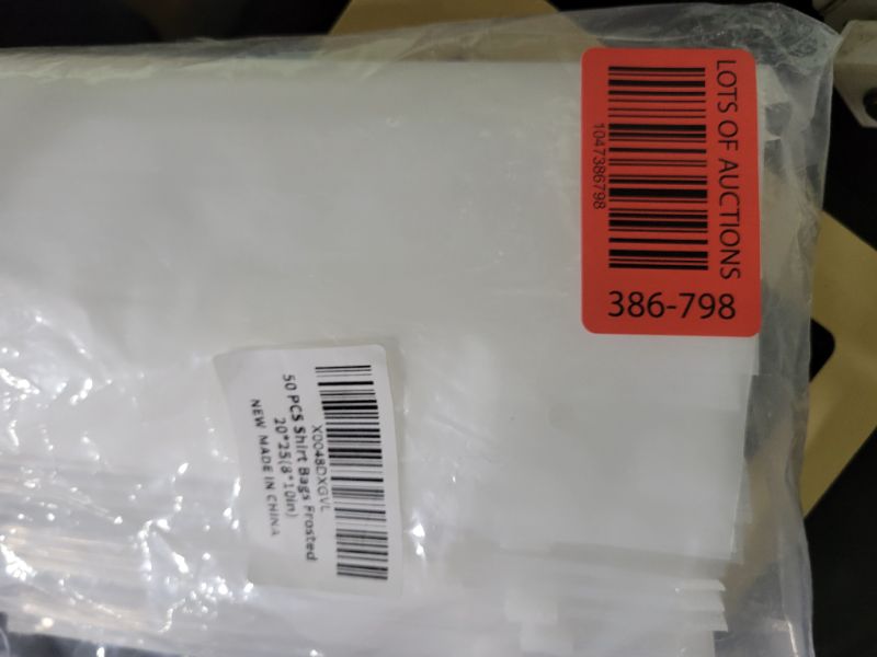 Photo 1 of 50PCS Shirt Bags, 8" x 10" Frosted Zipper Plastic Bags for Clothes, Resealable Shirt Shipping Packaging Bag, 3 Mil